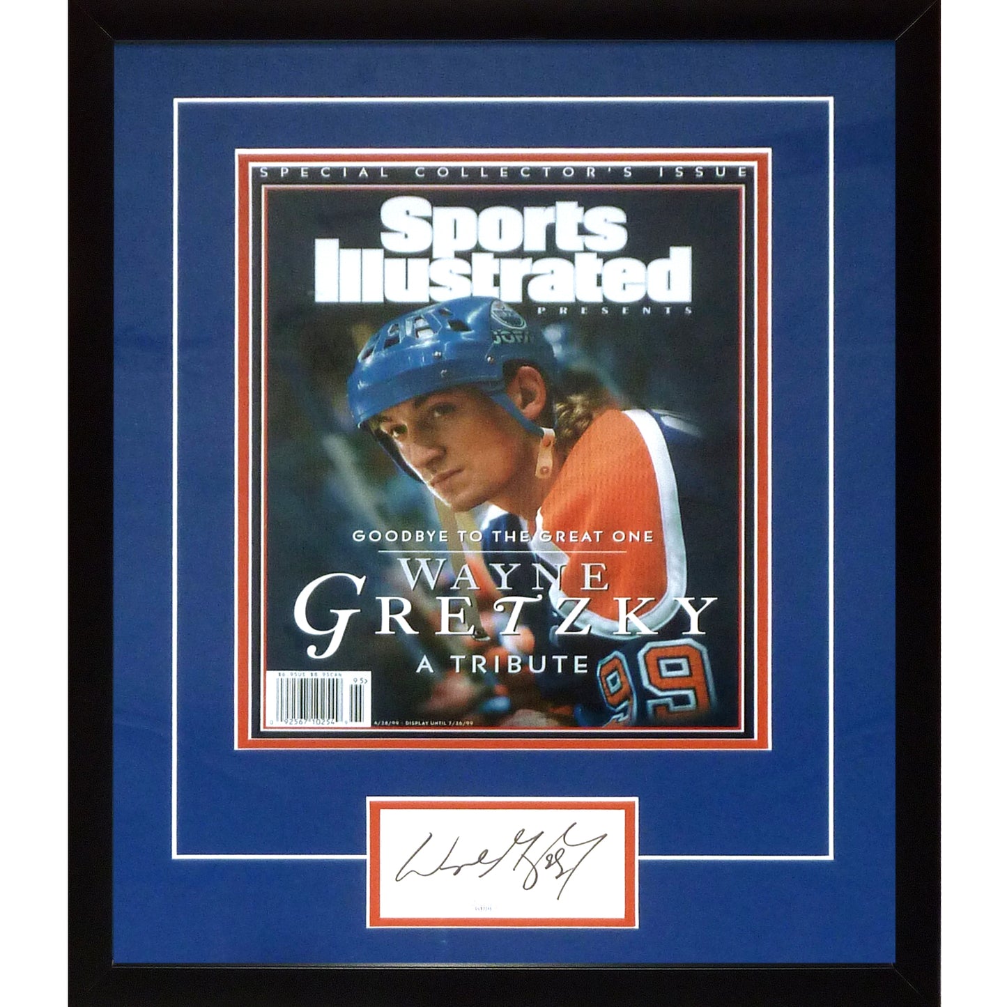 Wayne Gretzky Autographed Edmonton Oilers Sports Illustrated Cover 11x14 Deluxe Framed Piece - JSA