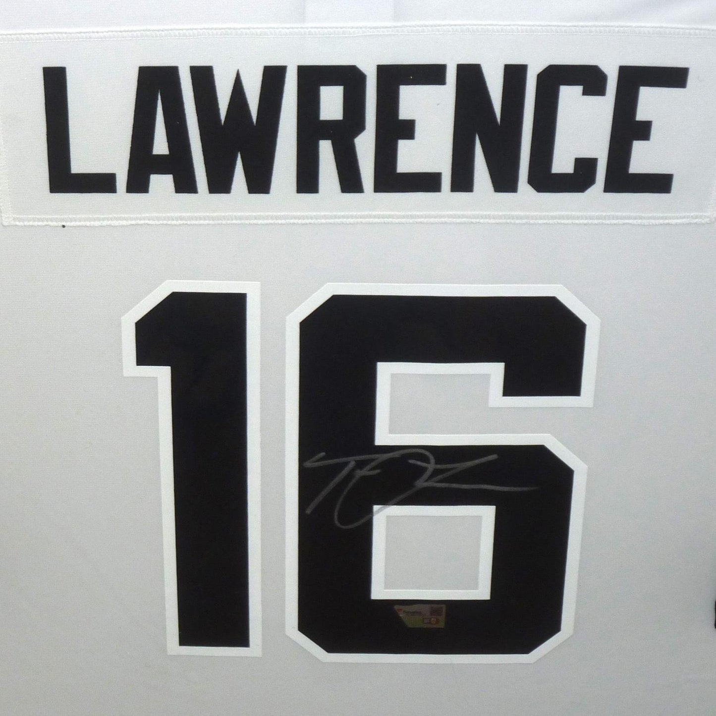 Trevor Lawrence Autographed Jacksonville Jaguars (White #16) Nike Vertical Framed Jersey - Fanatics