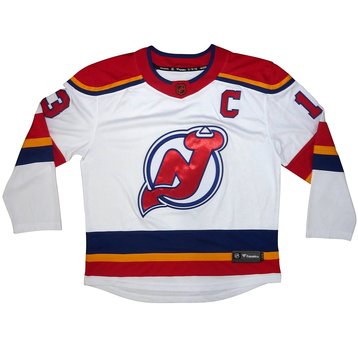 Nico Hischier Autographed New Jersey Devils (White #13) Breakaway Alternate Hockey Jersey - Fanatics Authentic