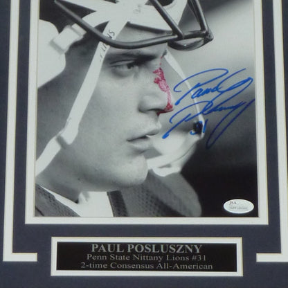 Paul Posluszny Autographed Penn State Nittany Lions Deluxe Framed 8x10 Photo - JSA
