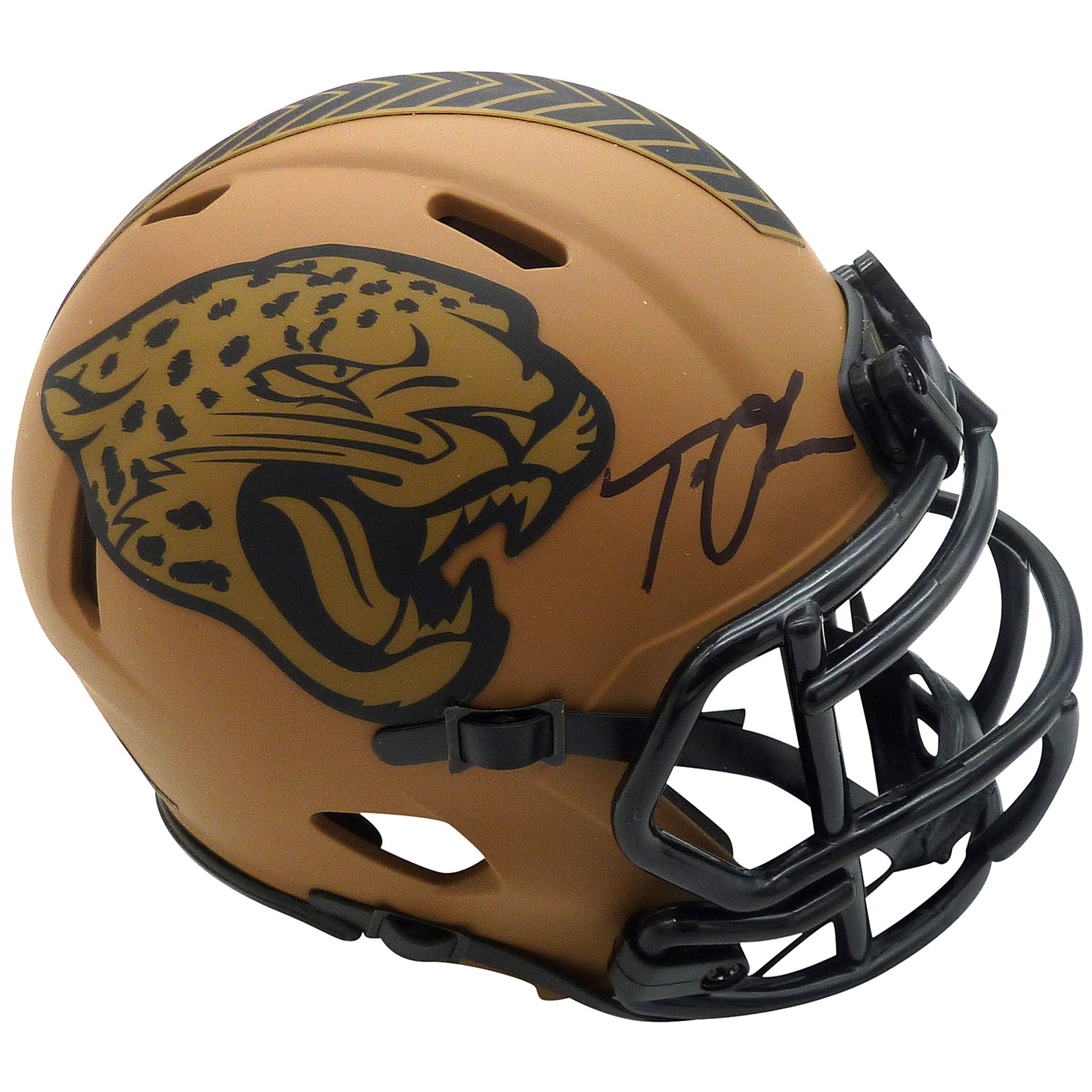 Trevor Lawrence Autographed Jacksonville Jaguars (Salute to Service) Mini Helmet - Fanatics
