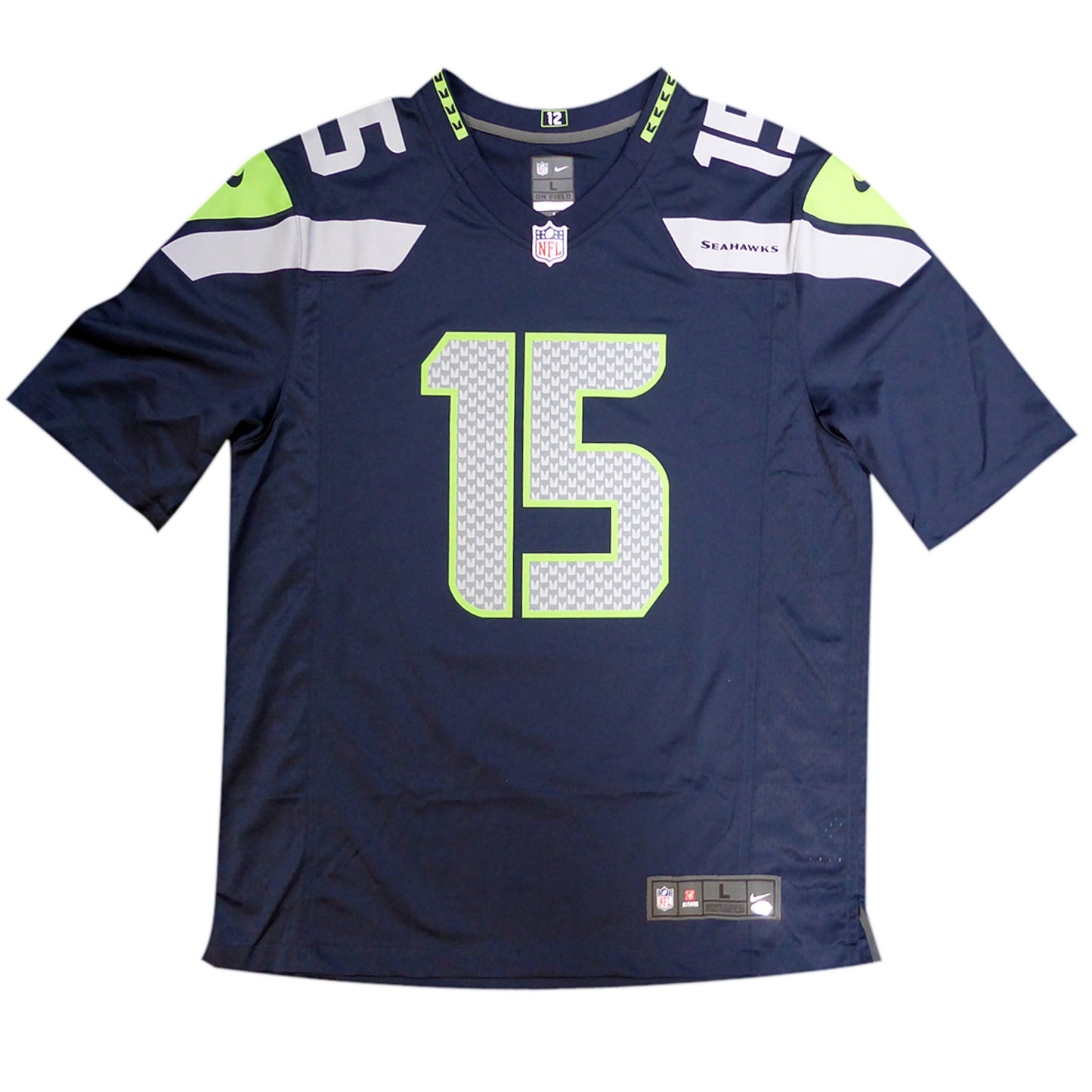 Jermaine Kearse Autographed Seattle Seahawks (Blue #15) Nike Jersey - MCS