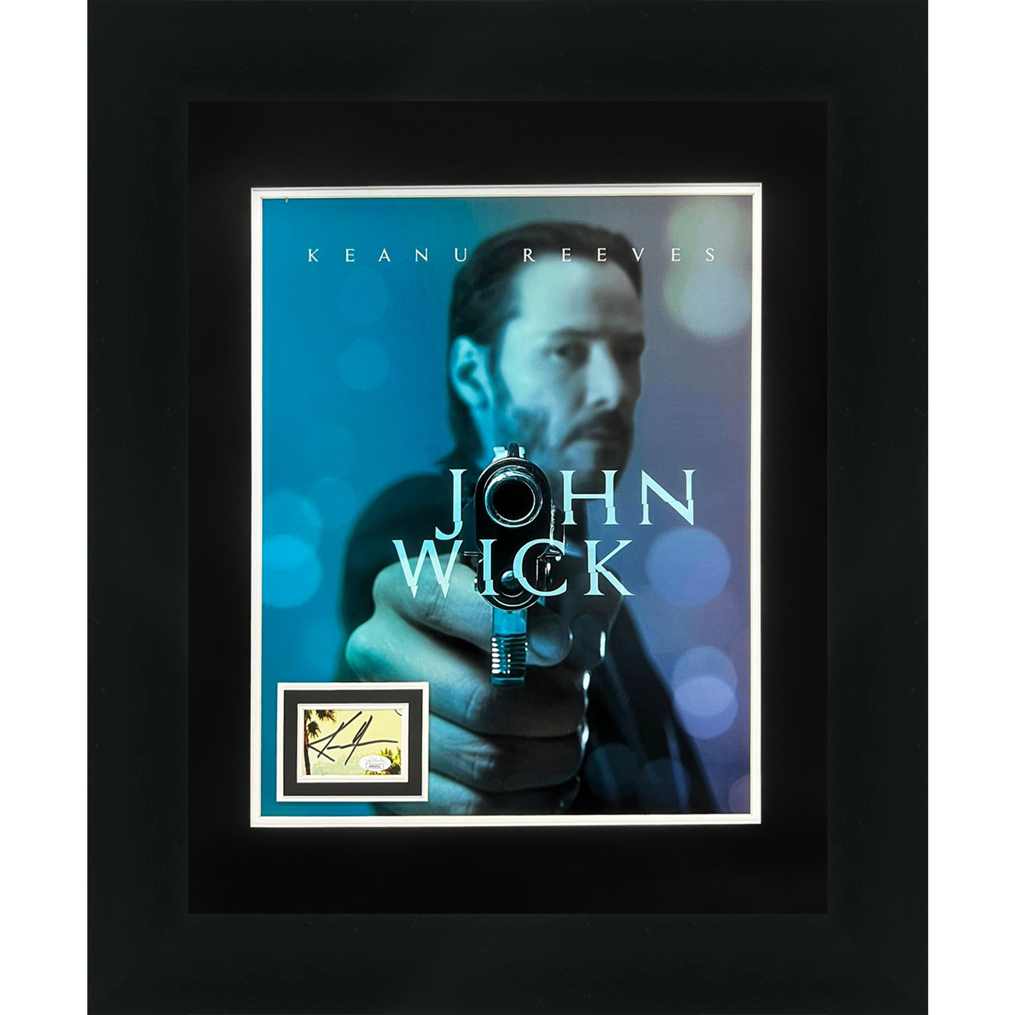 Keanu Reeves Autographed John Wick Deluxe Framed 16x20 Movie Poster Piece JSA
