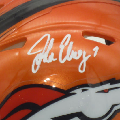 John Elway Autographed Denver Broncos (FLASH Alternate) Mini Helmet - Beckett