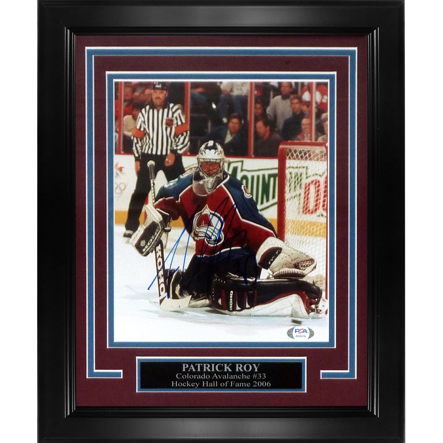 Patrick Roy Autographed Colorado Avalanche Deluxe Framed 8x10 Photo - JSA