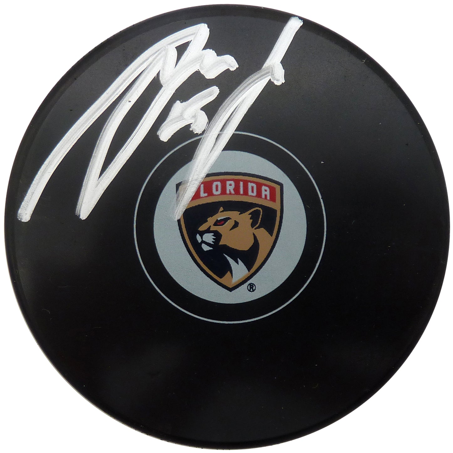 Anton Lundell Autographed Florida Panthers Logo Replica Hockey Puck - JSA