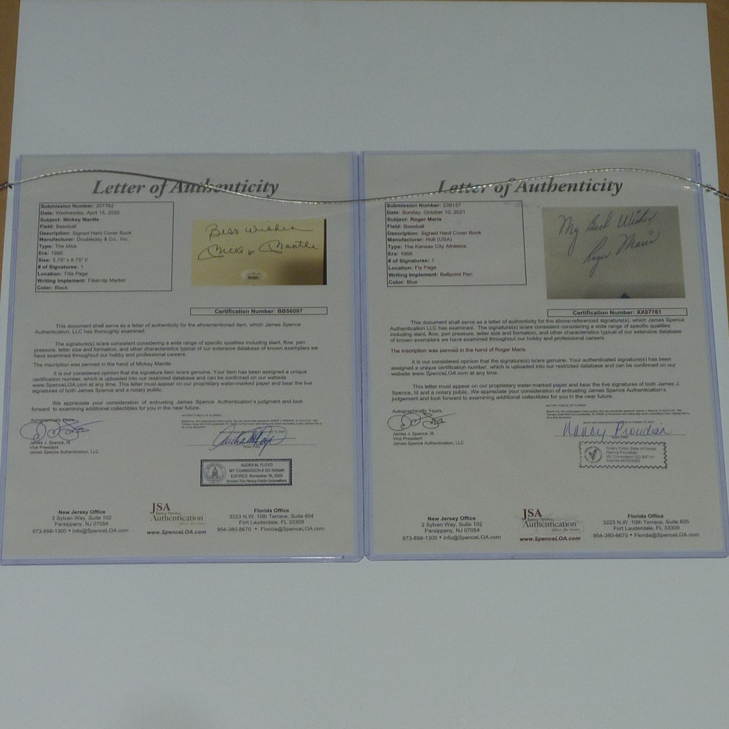 Mickey Mantle And Roger Maris Autographed New York Yankees Deluxe Framed Collage - JSA