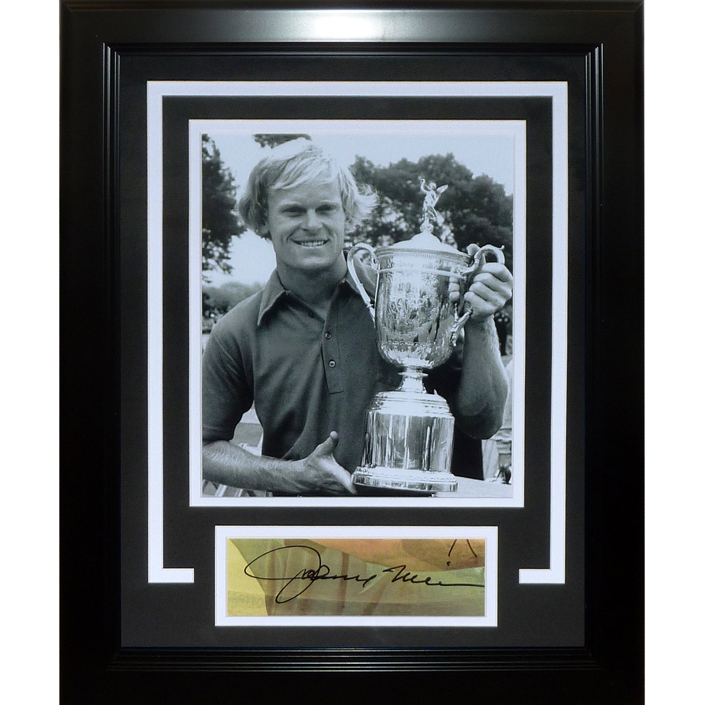 Johnny Miller Autographed 1973 US Open (Trophy) "Signature Series" Frame - JSA