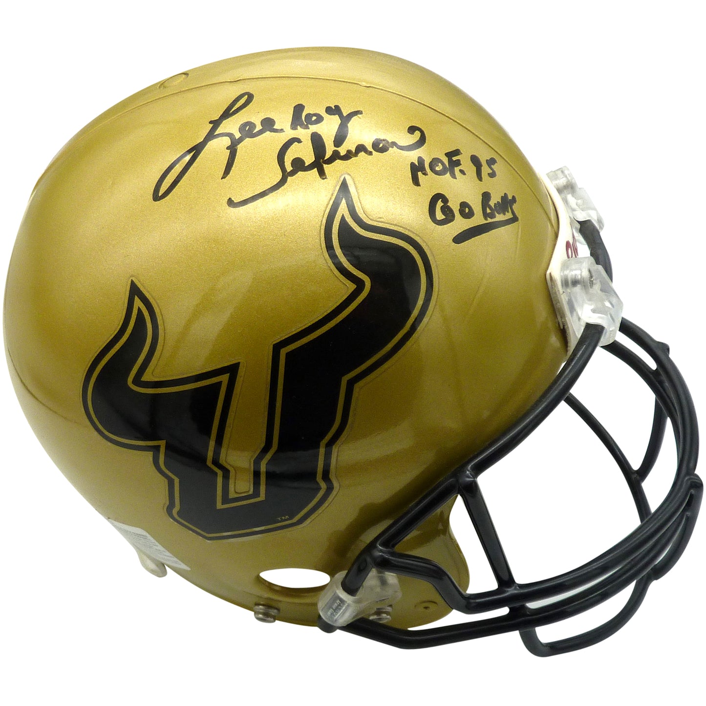 Lee Roy Selmon Autographed USF Bulls Deluxe Full-Size Replica Helmet w/ "HOF 95" - JSA