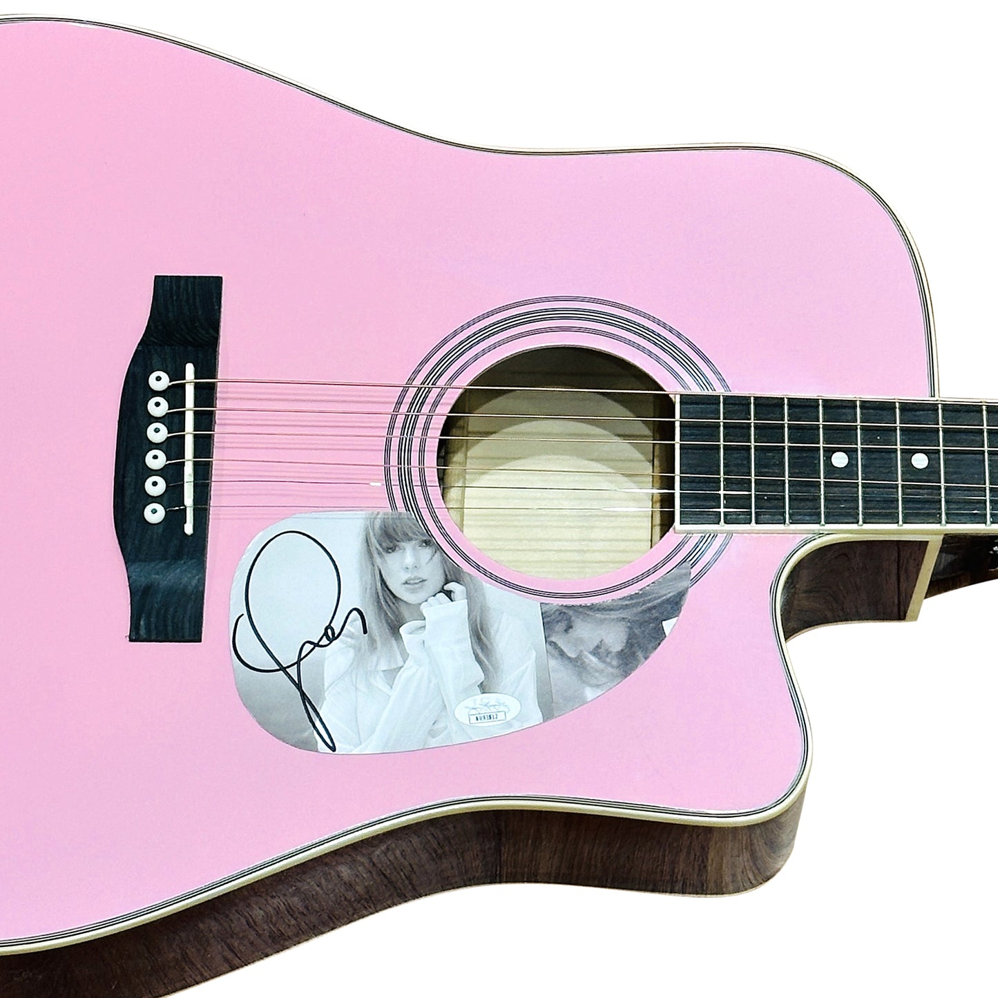Taylor Swift Pink Acoustic Guitar with Autograph - JSA