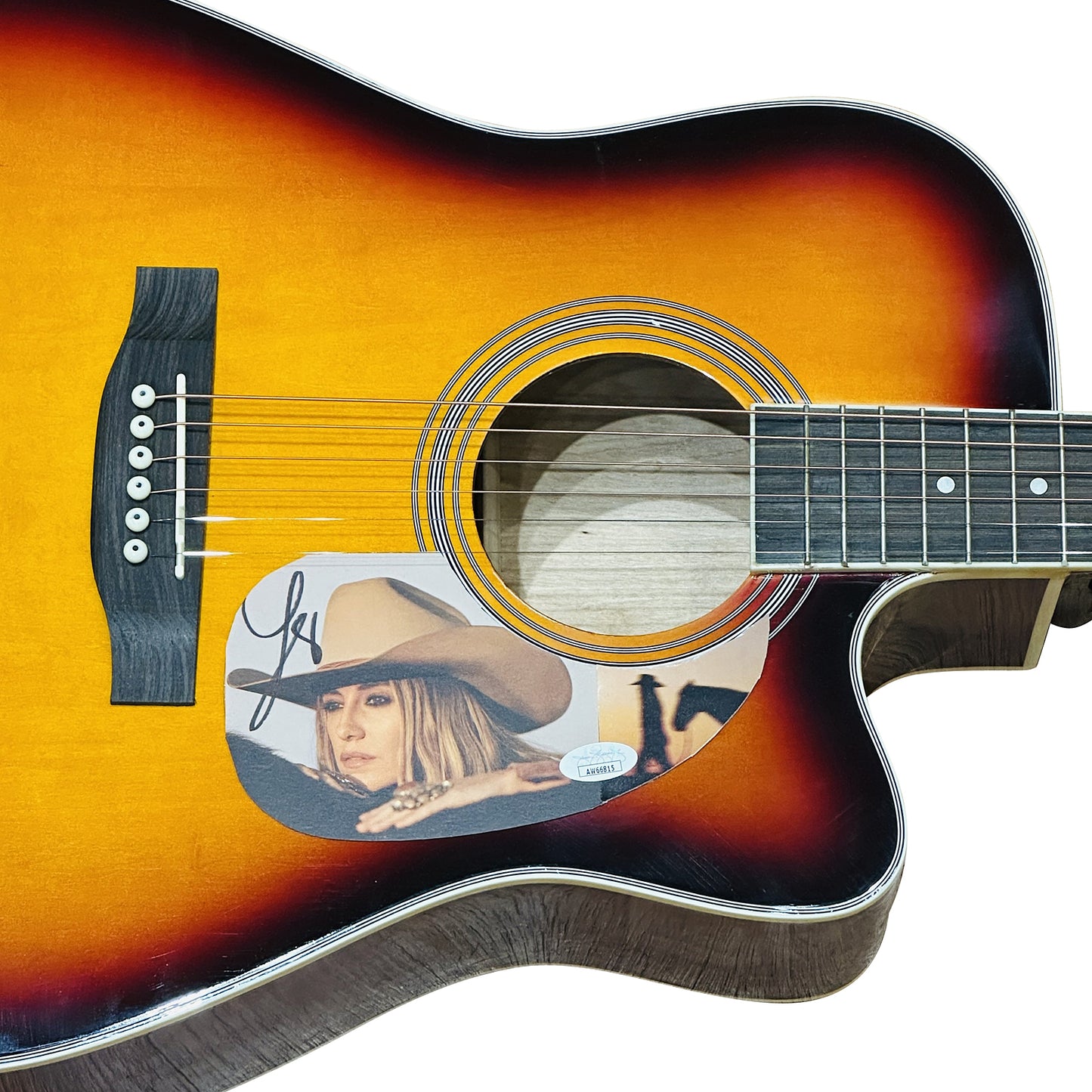 Lainey Wilson Sunburst Acoustic Guitar with Autograph - JSA