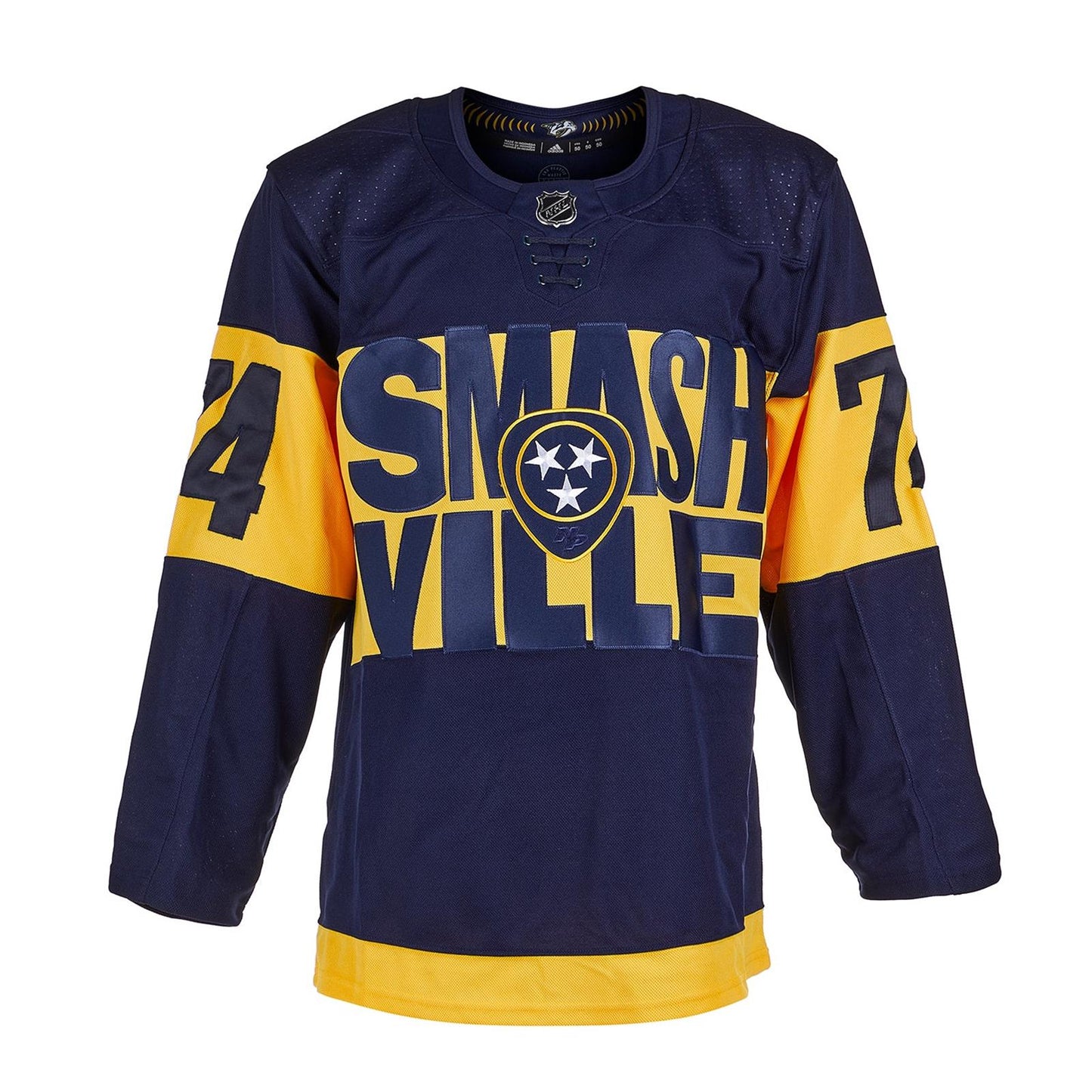 Juuse Saros Autographed Nashville Predators (Smashville Stadium Series #74) Adidas Jersey - AJ