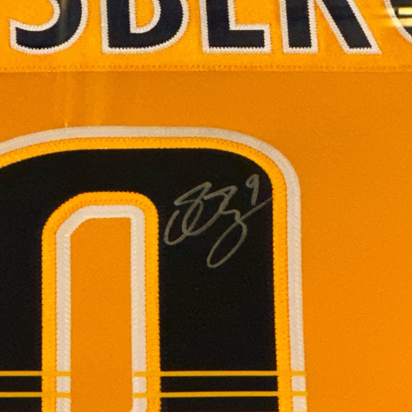 Filip Forsberg Autographed Nashville Predators (Gold #9) Vertical Framed Jersey