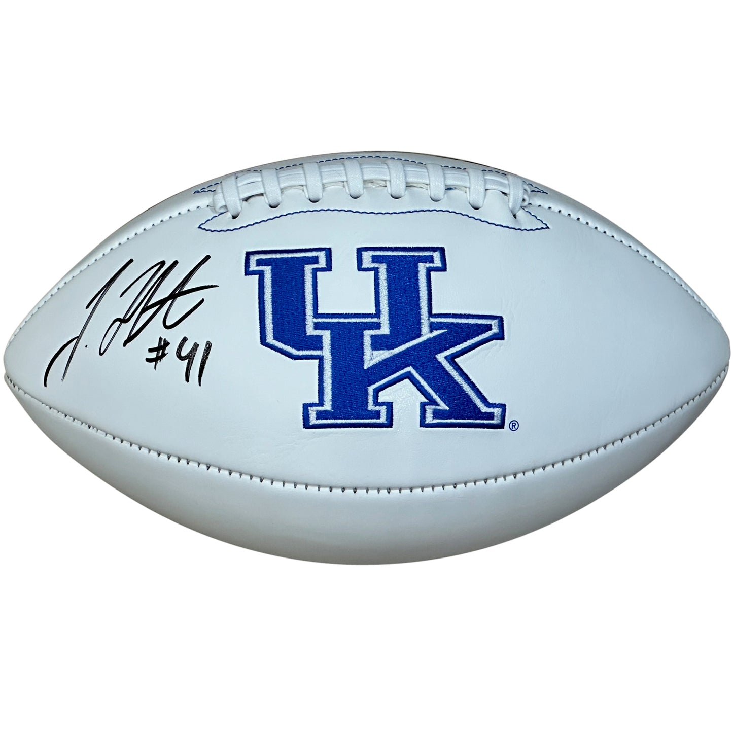 Josh Hines-Allen Autographed Kentucky Wildcats Logo Football - JSA