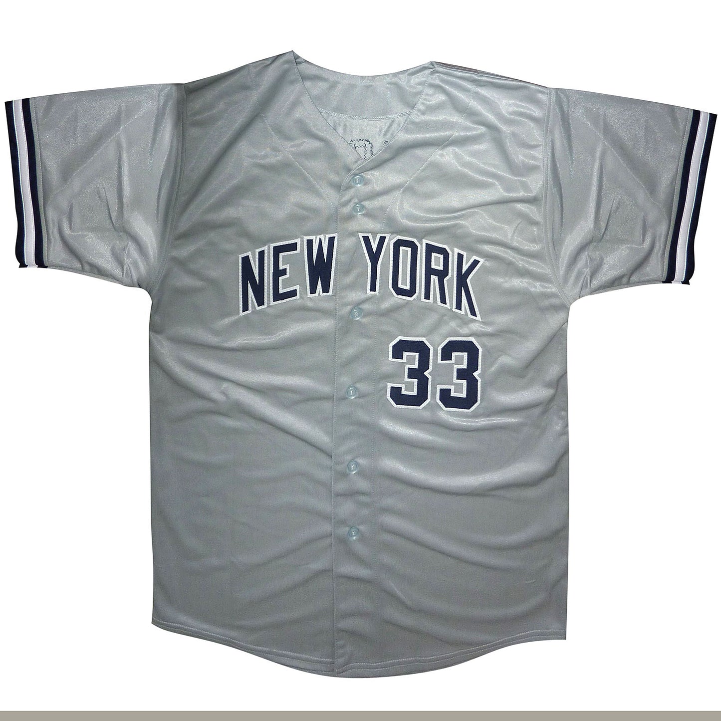 Jose Canseco Autographed New York (Grey #33) Custom Jersey - JSA