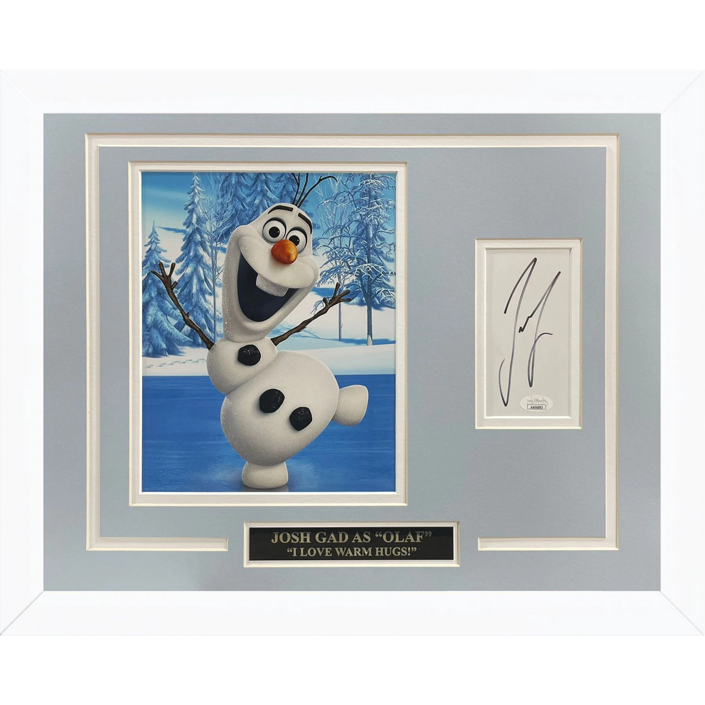 Josh Gad Autographed Frozen Olaf 8x10 Photo Signature Series Frame - JSA