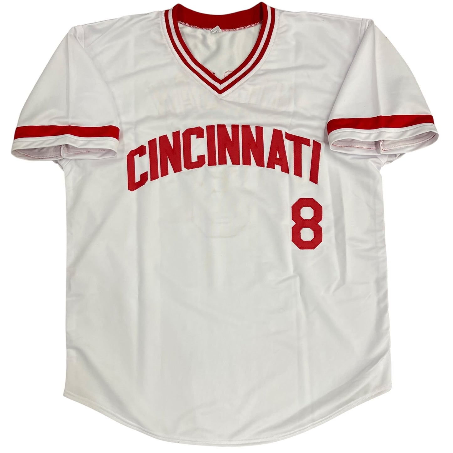 Joe Morgan Autographed Cincinnati (White #8) Custom Jersey w/ "HOF 90" - JSA