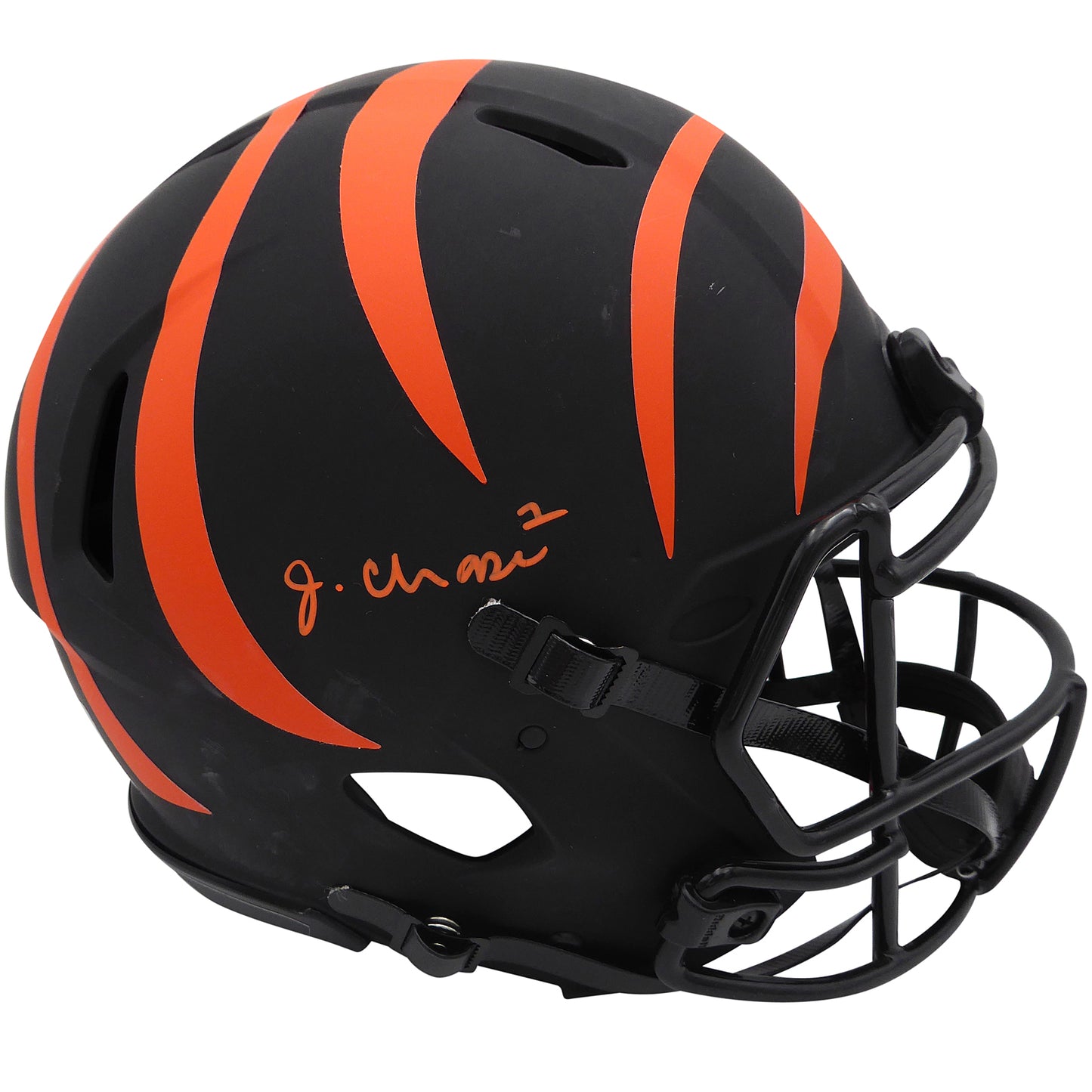 Ja'Marr Chase Autographed Cincinnati Bengals (ECLIPSE) Speed Full-Size Replica Helmet - JSA