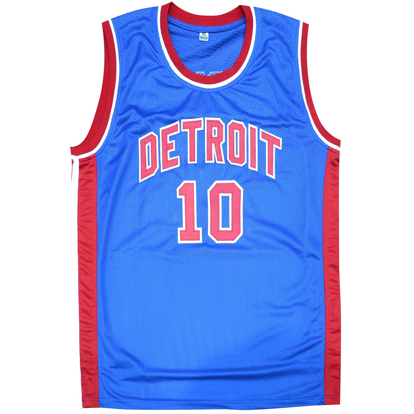 Dennis Rodman Autographed Detroit (Blue #10) Custom Jersey - Beckett