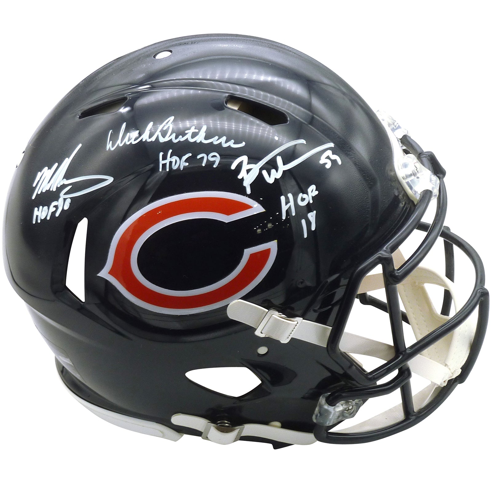 dicks football helmets Monsters of the Midway Dick Butkus, Mike Singletary And Brian Urlacher – Palm Beach Autographs LLC