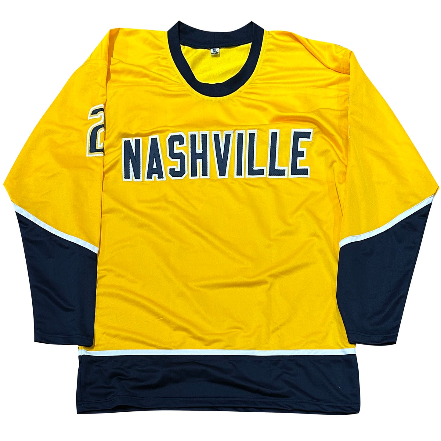 Luke Schenn Autographed Nashville (Gold #2) Custom Hockey Jersey - JSA