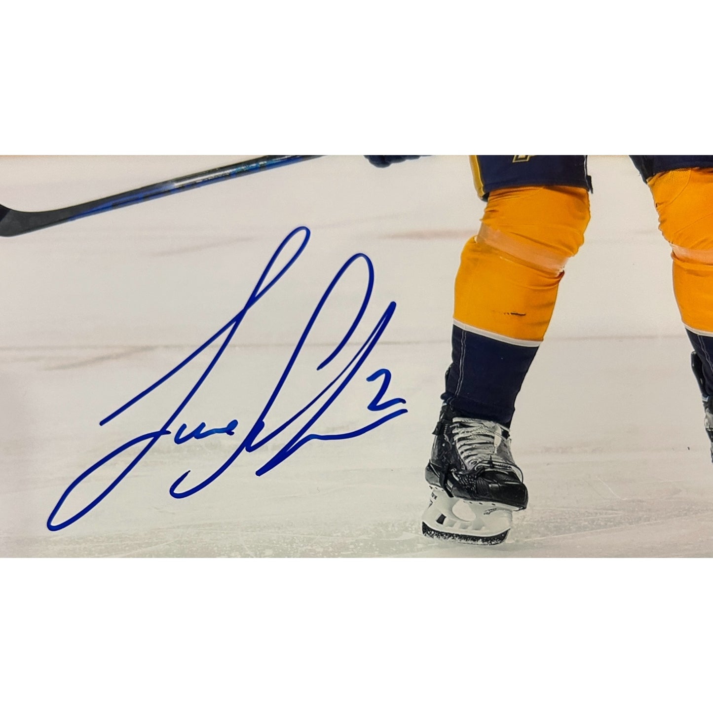 Luke Schenn Autographed Nashville Predators (Action) Deluxe Framed 8x10 Photo - JSA
