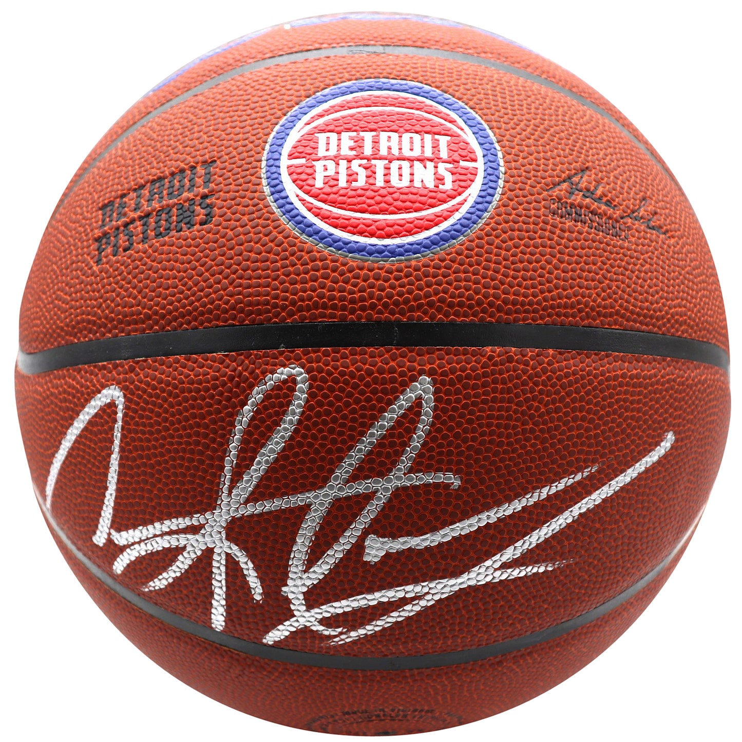 Dennis Rodman Autographed Detroit Pistons Logo NBA Basketball - JSA