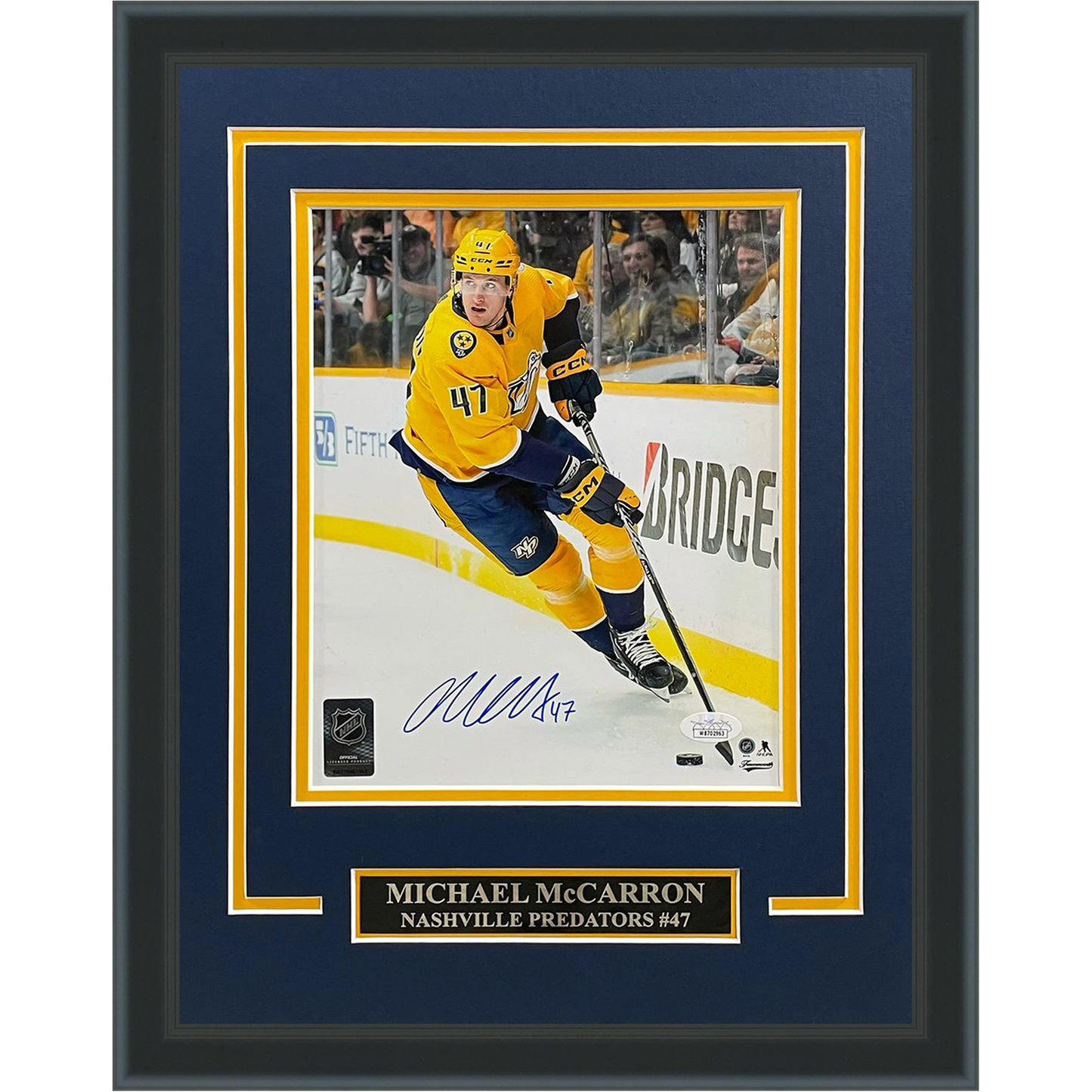 Michael McCarron Autographed Nashville Predators (Action) Deluxe Framed 8x10 Photo - JSA