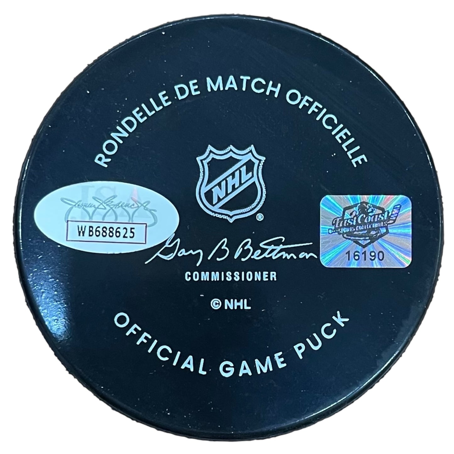 Brandon Hagel Autographed Tampa Bay Lightning Official Game Hockey Puck - JSA