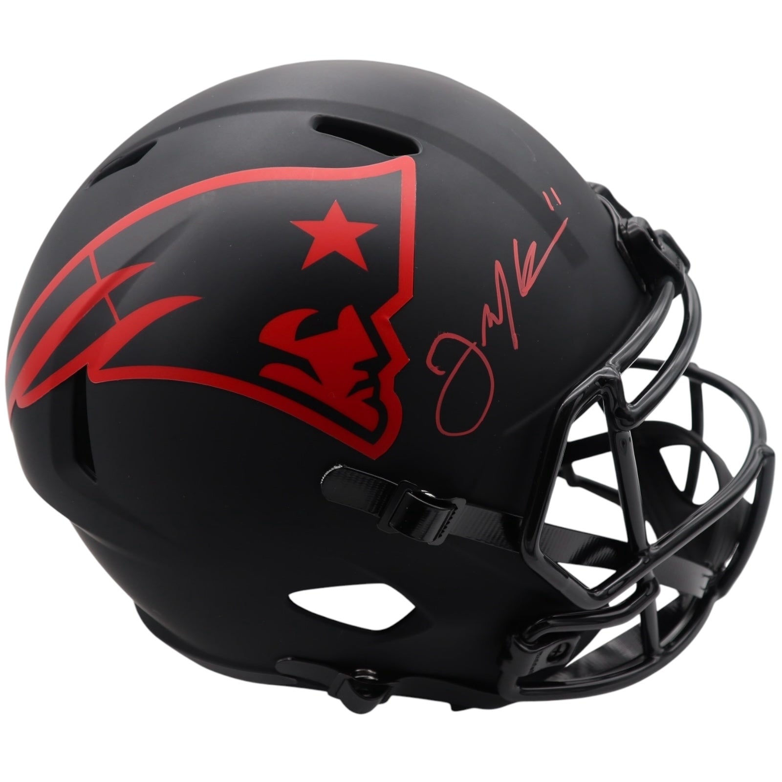 Julian Edelman Autographed Signed New England Patriots (Eclipse Alternate) Full-Size Helmet - JSA 