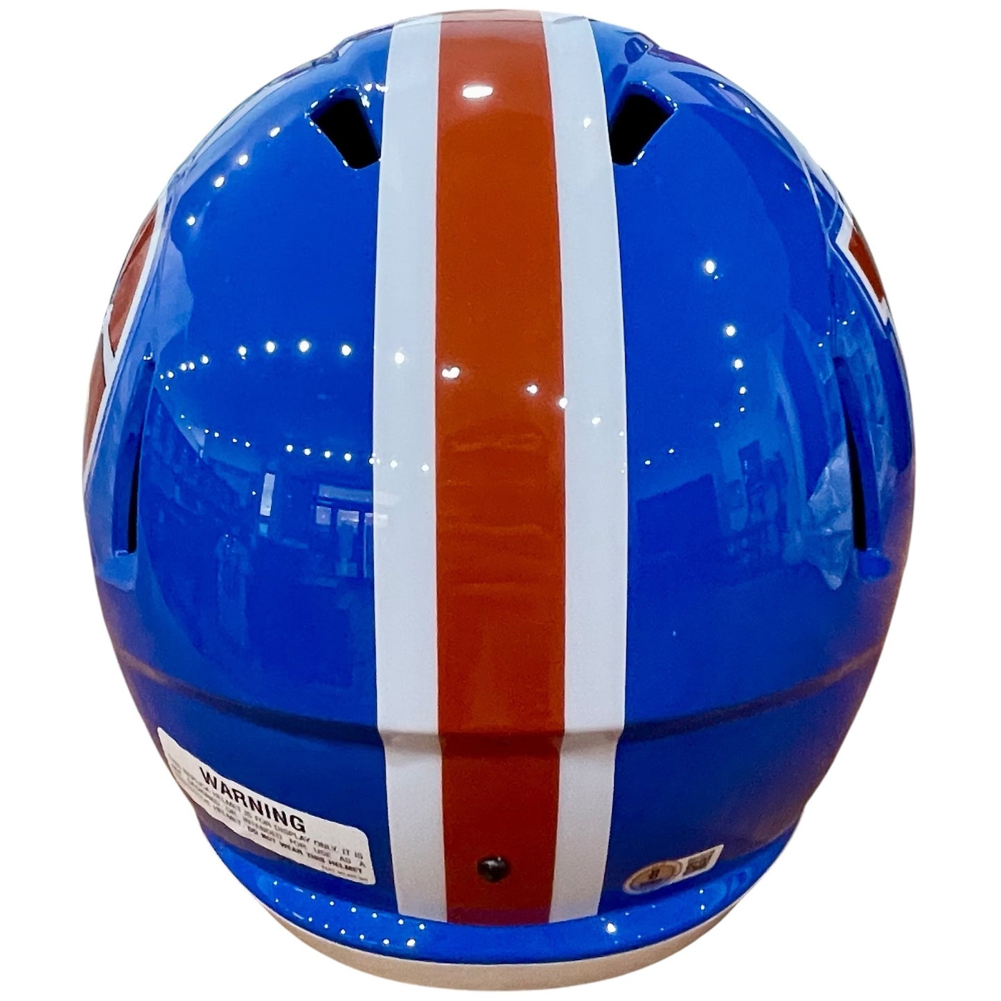 Bo Nix Autographed Denver Broncos (Throwback D) Deluxe Full-Size Replica Helmet - Beckett