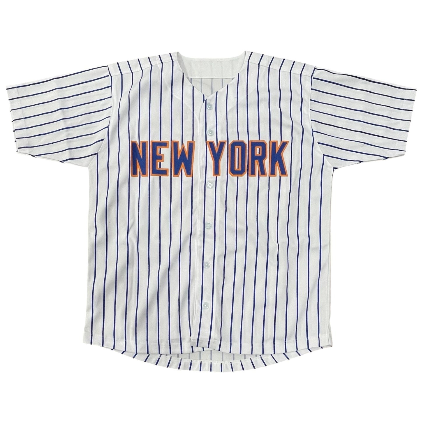Darryl Strawberry Autographed New York Mets (Pinstripe #18) Custom Jersey - Beckett
