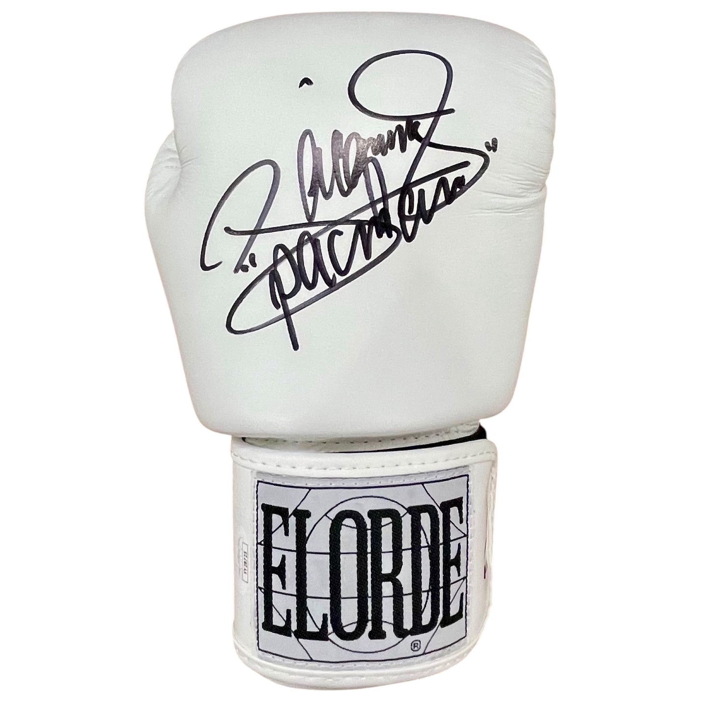 Manny Pacquiao Autographed (White) Boxing Glove w/ Pacman - JSA