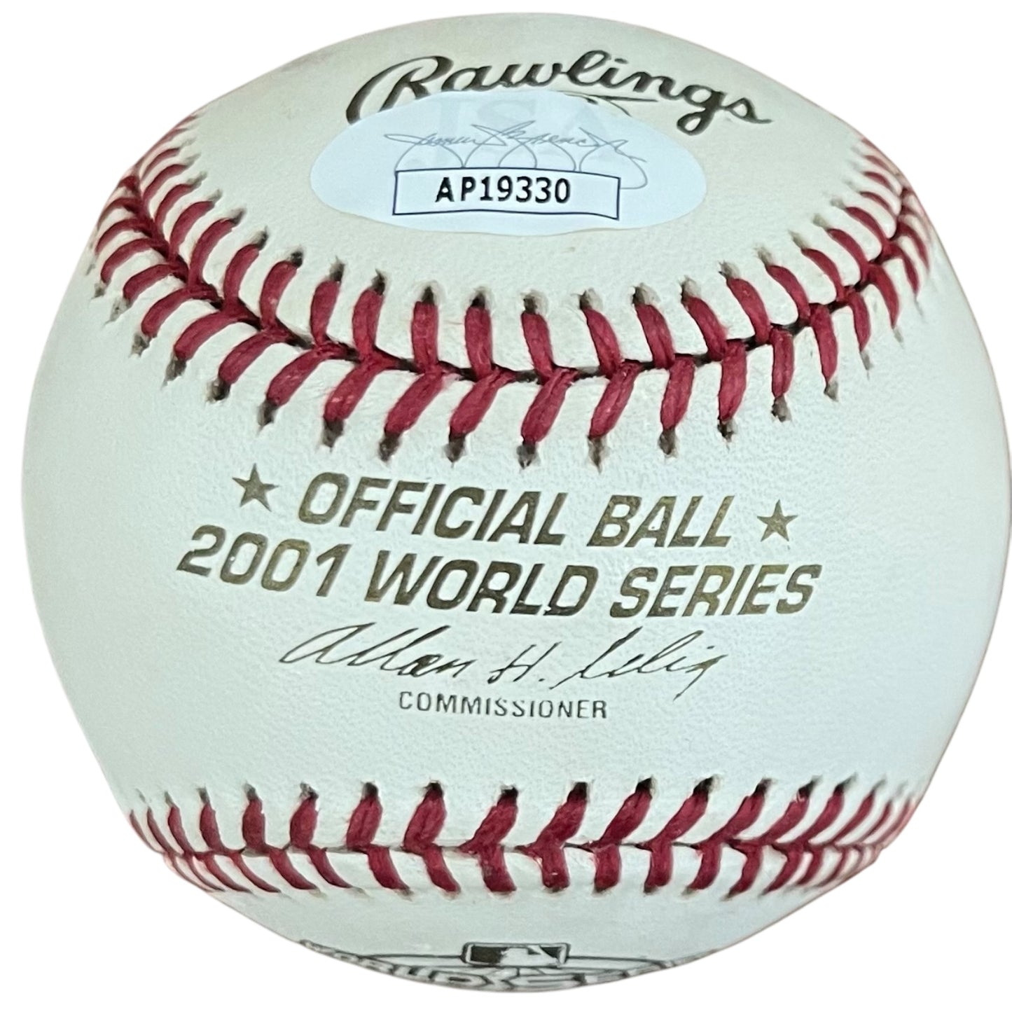 Luis Gonzalez Autographed 2001 World Series Logo Baseball w/ Inscription in Deluxe Case - JSA