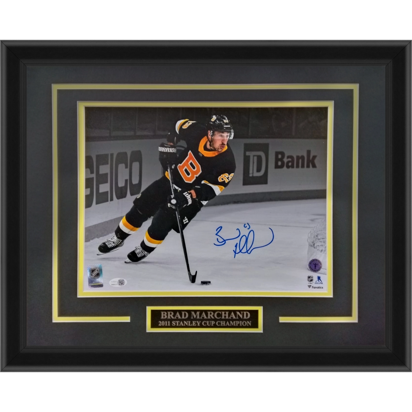 Brad Marchand Autographed Boston Bruins (Spotlight) Deluxe Framed 11x14 Photo - JSA