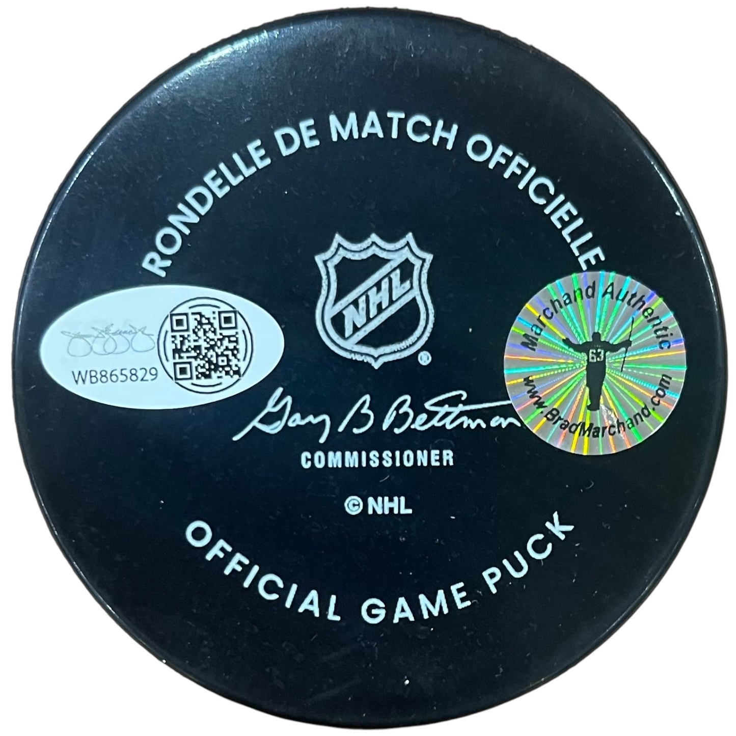 Brad Marchand Autographed Boston Bruins Official Game Hockey Puck - JSA