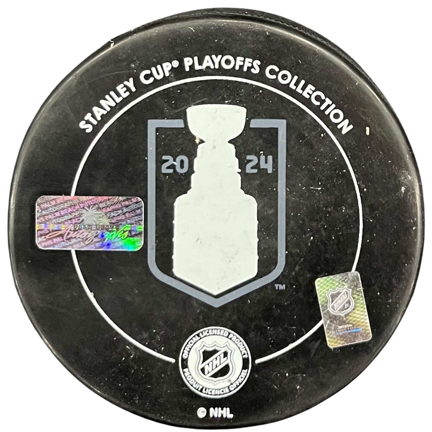 Jonah Gadjovich Autographed Florida Panthers (Stanley Cup Champs Logo) Hockey Puck