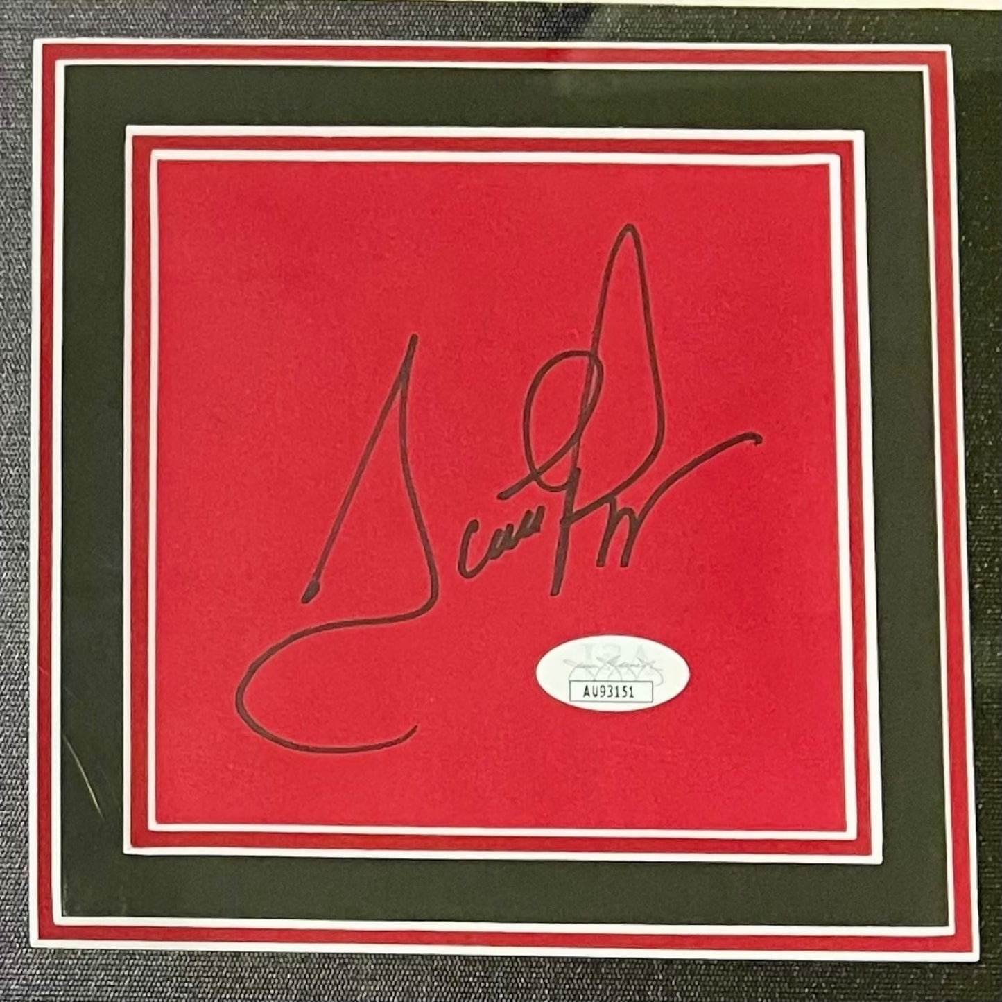 Michael Jordan And Scottie Pippen Autographs Deluxe Framed over Chicago Bulls Full-Size Poster - UDA JSA