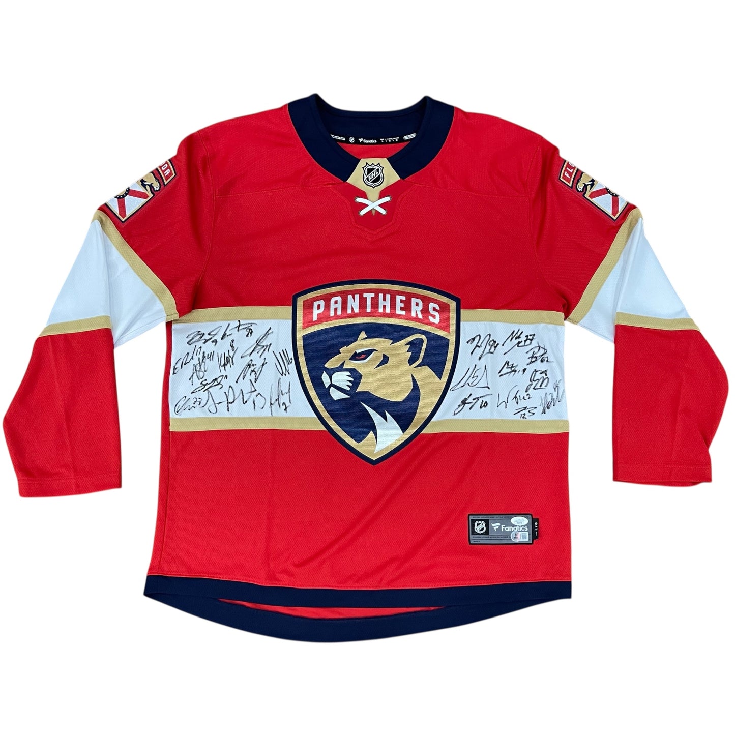Florida Panthers 2024 Stanley Cup Champions Team Autographed Authentic Jersey - 23 Signatures - JSA , Beckett