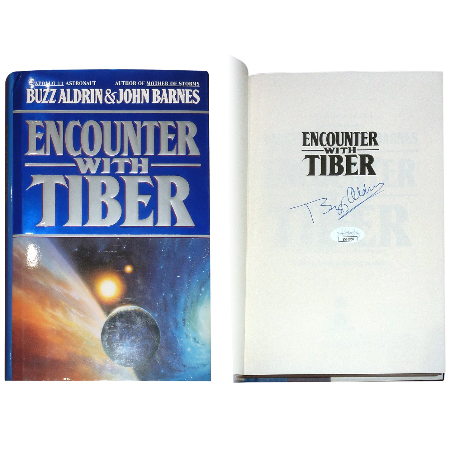 Buzz Aldrin Autographed NASA "Encounter with Tiber" Book - JSA
