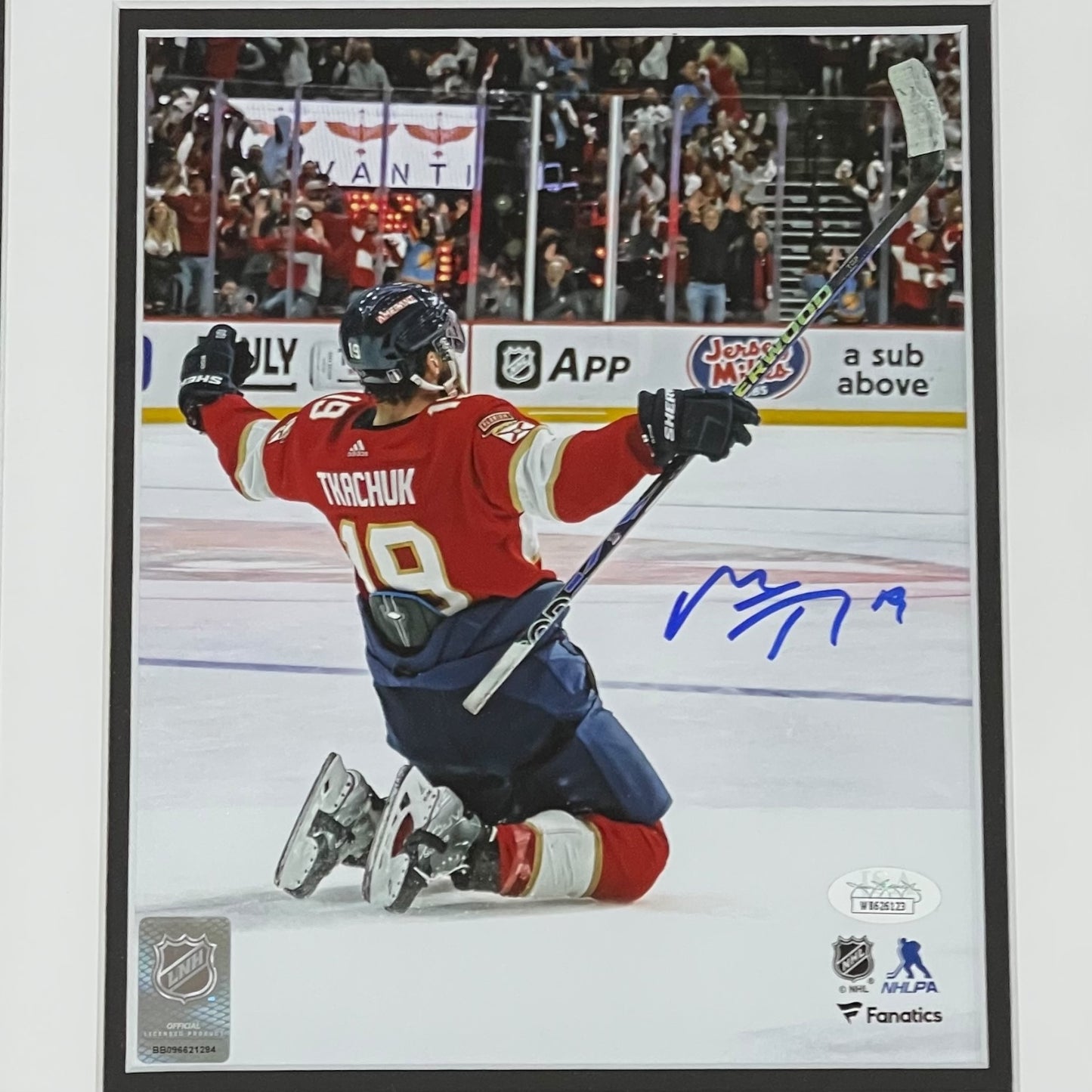 Tkachuk Family - Matthew, Brady and Keith Autographed Hockey 8x10 Photo Triple Framed Piece