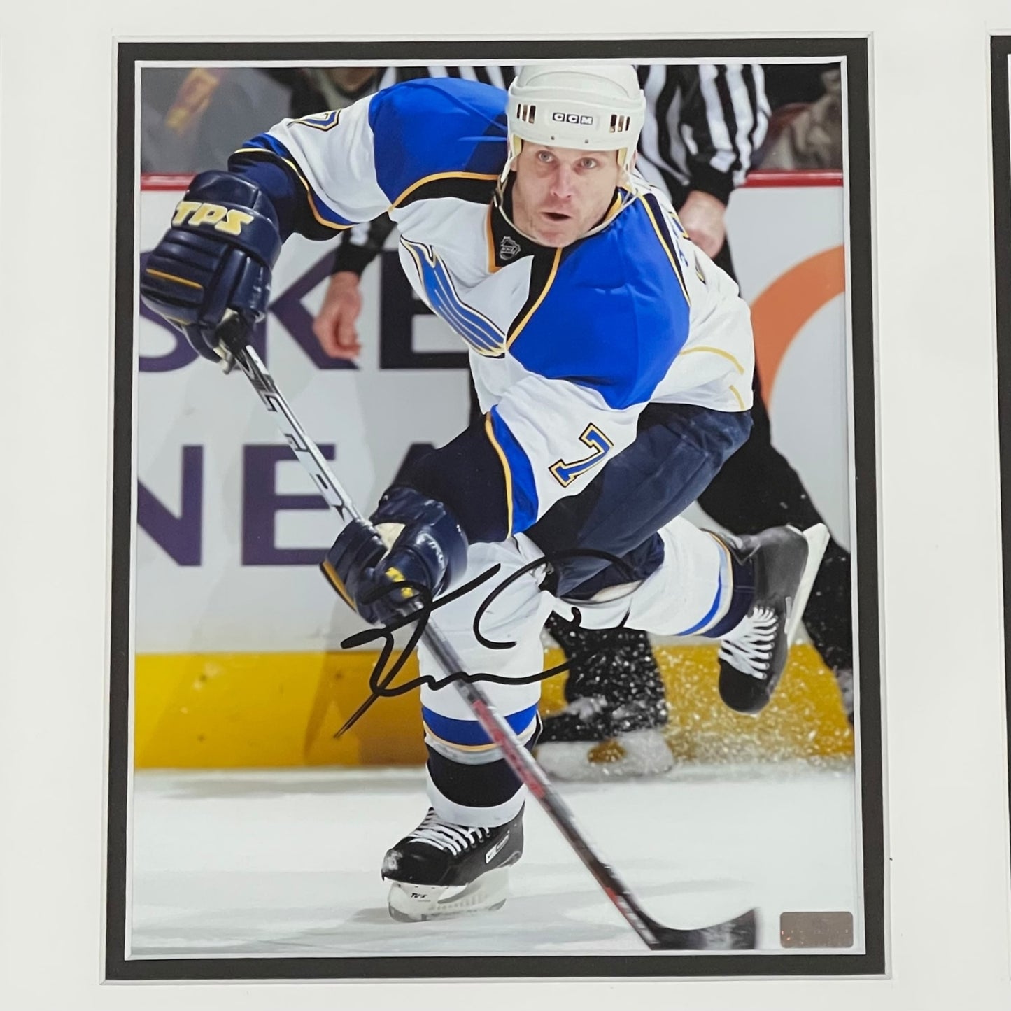 Tkachuk Family - Matthew, Brady and Keith Autographed Hockey 8x10 Photo Triple Framed Piece