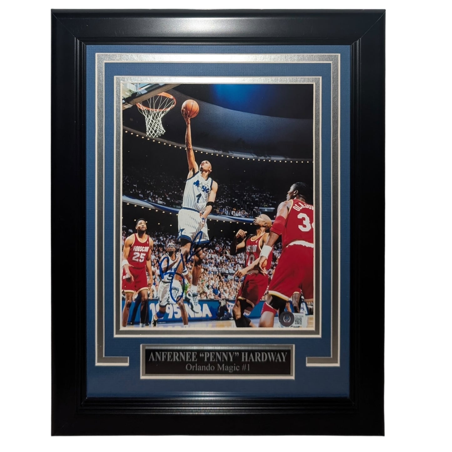 Anfernee "Penny" Hardaway Autographed Orlando Magic Deluxe Framed 8x10 Photo - Beckett