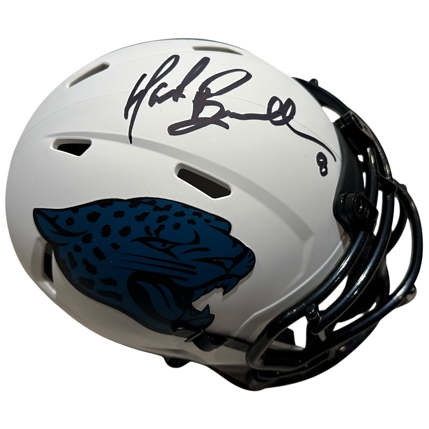 Mark Brunell Autographed Jacksonville Jaguars (Lunar) Mini Helmet