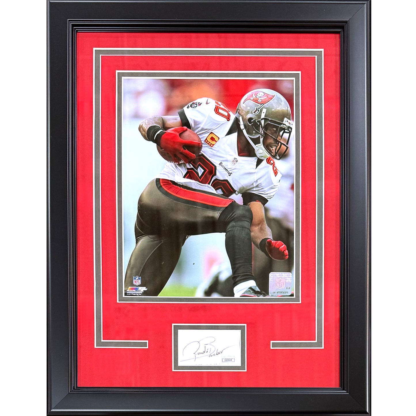 Ronde Barber Autographed Tampa Bay Buccaneers "Signature Series" Frame - JSA