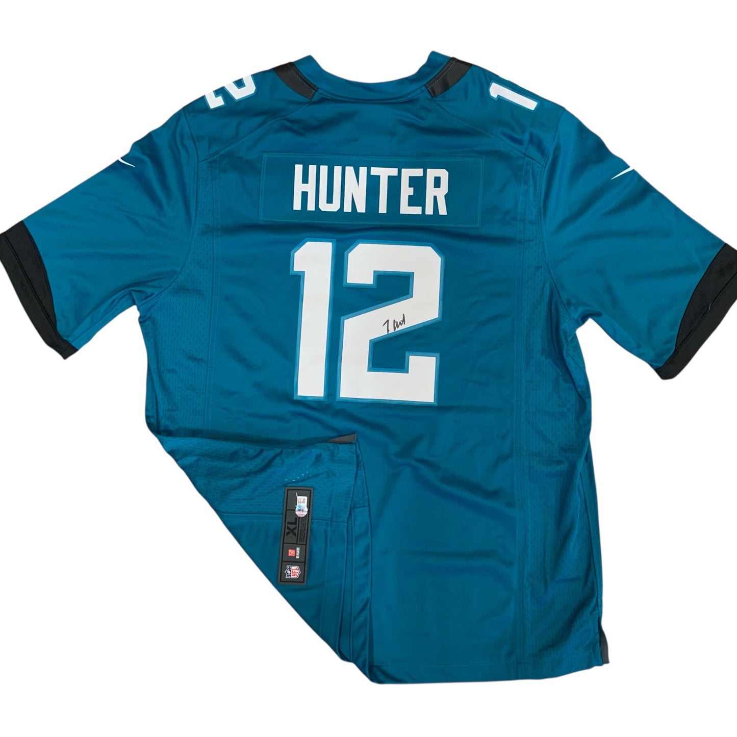 Travis Hunter Autographed Jacksonville Jaguars (Teal #12) Nike Jersey - Beckett