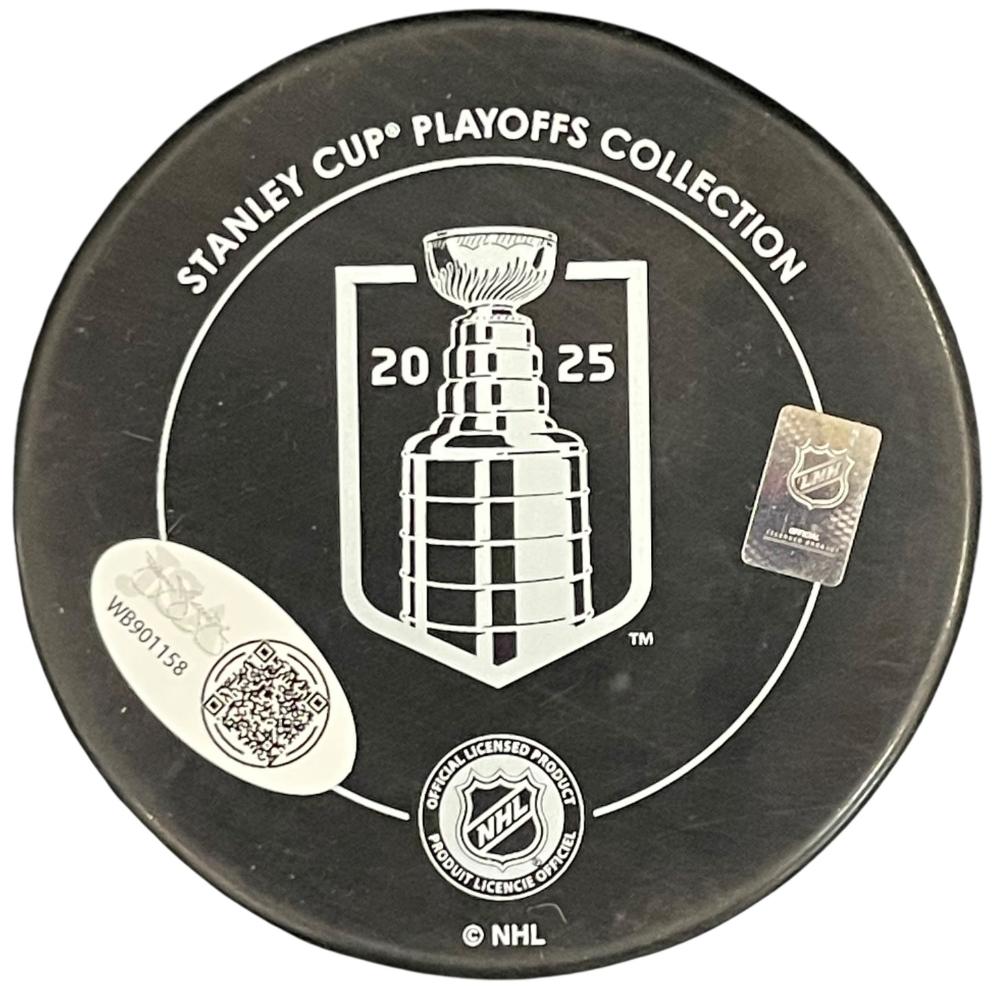Gustav Forsling Autographed Florida Panthers (2025 Stanley Cup Champs Logo) Hockey Puck - JSA