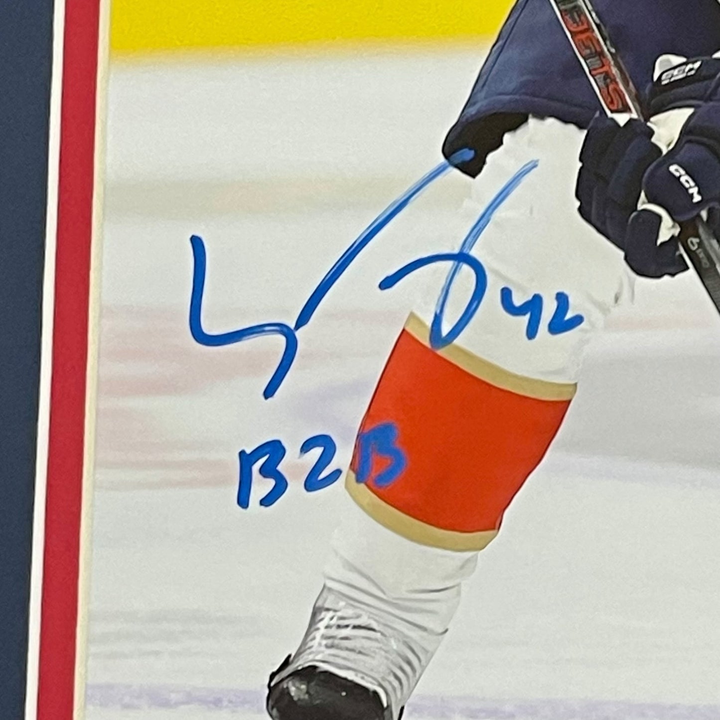 Gustav Forsling Autographed Florida Panthers (Back 2 Back) Deluxe Framed 8x10 Photo - JSA