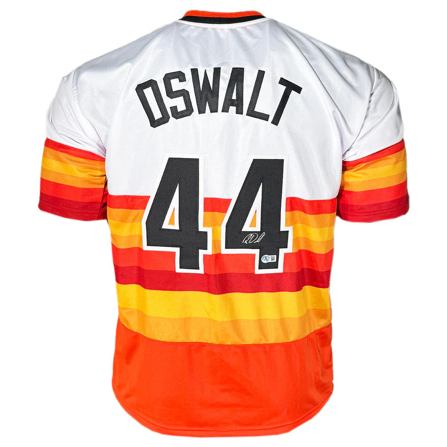 Roy Oswalt Autographed Houston Astros (Rainbow #44) Jersey - Beckett