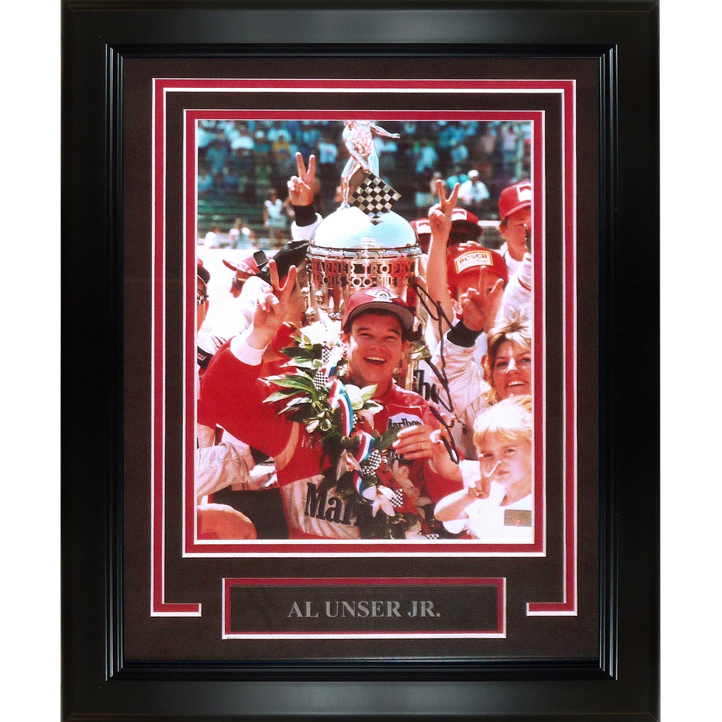 Al Unser Jr. Autographed IndyCar Deluxe Framed 8x10 Photo